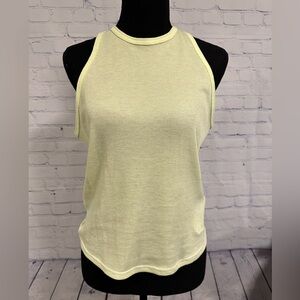 NWT The North Face Women’s Sunpeak Waffle Tank, Astro Lime, Medium, Lightweight